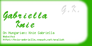 gabriella knie business card